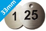 33mm Stainless steel valve tags 