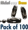Show product details for #6 3.2mm nickel over brass Connectors 100off