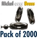 Show product details for #6 3.2mm nickel over brass Connectors  2000off