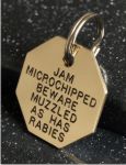 Octagonal Brass Pet Tag (Small)