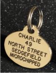 Oval Brass Pet Tag (Small)