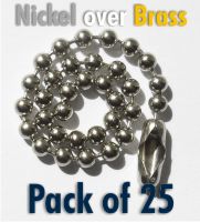#3 2.4mm Nickel over brass 150mm - 25 off
