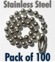 100 off Stainless Steel Ball Chain 150mm