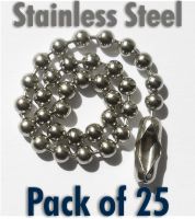 25 off Stainless Steel Ball Chain 100mm 