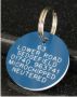 Round Medium Plastic Pet tag