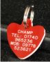 Heart Plastic Pet Tag (Small)