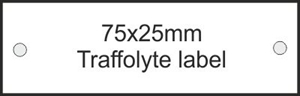 75x25x1.5mm Traffolite labels                  