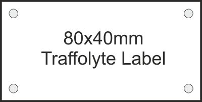 80x40x1.5mm Traffolite labels                         