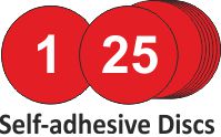 Round Self-adhesive labels (Pack of 25)