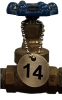33mm dia. Brass Valve Tags Packs of 25 