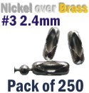 Show product details for #3 2.4mm nickel over brass Connectors 250off