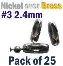 Show product details for #3 2.4mm nickel over brass Connectors 25off