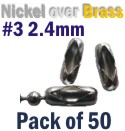 Show product details for #3 2.4mm nickel over brass Connectors 50off