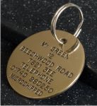 Round Brass Pet Tag (Large)