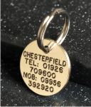 Round Brass Pet Tag (Mini)