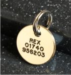 Round Brass Pet Tag (Ultra Mini)