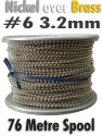 Show product details for #6 3.2mm Nickel over brass spool 76 Metres