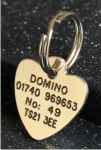 Hearts Brass Pet Tag (Mini)