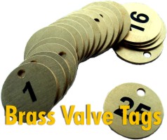 Brass Valve tags
