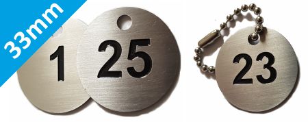 33mm Stainless steel valve tags 