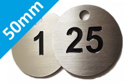 50mm Stainless steel valve tags 