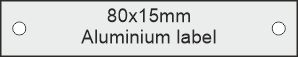 80x15x1.0mm Aluminium labels                