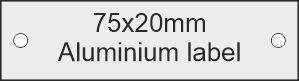 Show product details for 75x20x1.0mm Aluminium labels                