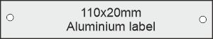 110x20x1.0mm Aluminium labels                