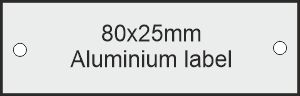 80x25x1.0mm Aluminium labels                