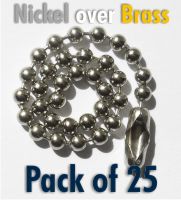 #3 2.4mm Nickel over brass 200mm - 25 off