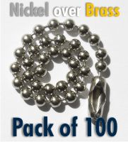 #3 2.4mm Nickel over brass 150mm - 100 off