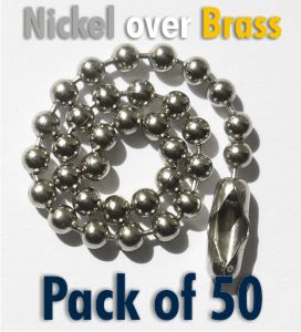 50 Brass Ball Chain Connectors 