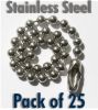 25 off Stainless Steel Ball Chain 100mm 