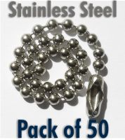 50 off Stainless Steel Ball Chain 100mm 