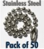 Show product details for 50 off Stainless Steel Ball Chain 100mm 