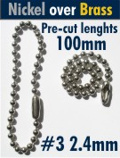 #3 2.4mm Nickel - Brass 100mm