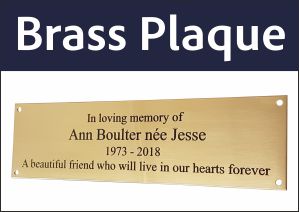 250x50x1.5mm Solid Brass Plaque