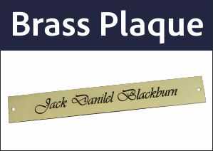 250x30x1.5mm Solid Brass Plaque