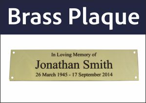 140x40x1.5mm Solid Brass Plaque