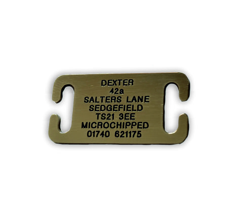 Open Ended Collar Brass Dog Tags ( Small)