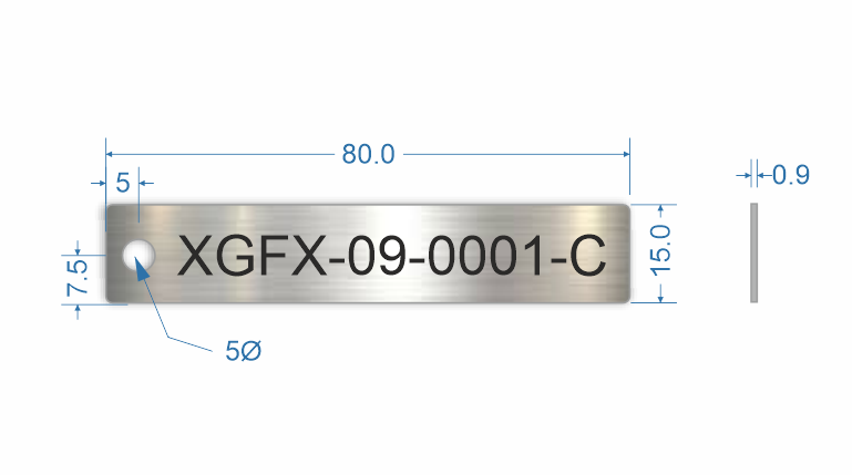 Show product details for Stainless steel valve tags 80x15x0.9mm