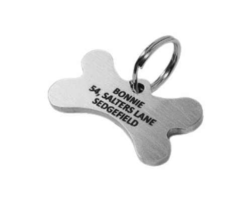 Bone Stainless Steel Pet Tag  (Mini)