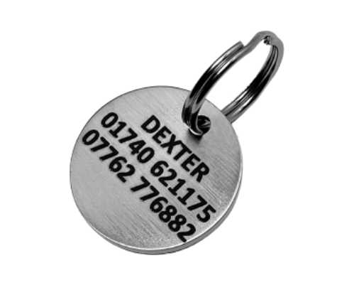 Round Stainless Steel Pet Tag (Small)