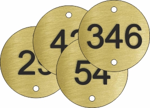 50mm Brass Table Numbers