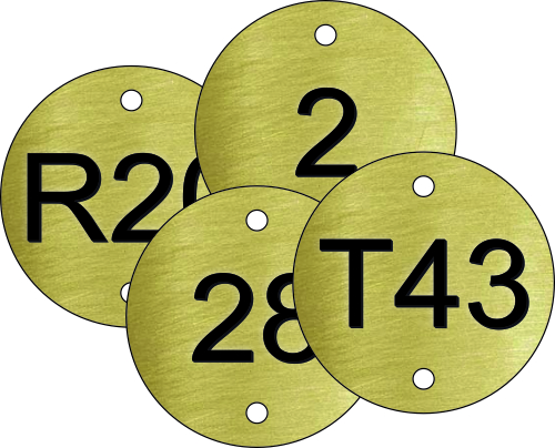 Brass Table Numbers, Round Brass Table Numbers