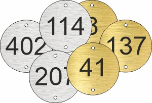 50mm Metal Effect Table Numbers