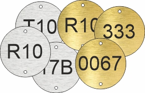 75mm Metal Effect Table Numbers