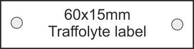 60x15x1.5mm Traffolite labels       