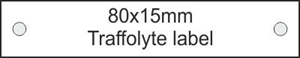 80x15x1.5mm Traffolite labels       