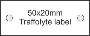50x20x1.5mm Traffolite labels 